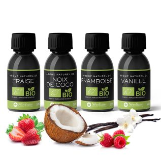 Pack 4 Organic* flavors Ecocert-FR-BIO-01 + Free 4 pipette caps | Neroliane